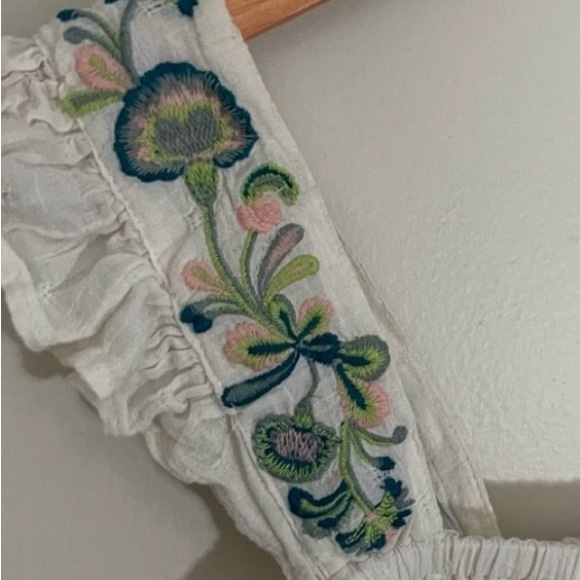 Madewell Cream Ruffle Strap Tank Top Embroidered Strap
Swing Top - Picture 13 of 14